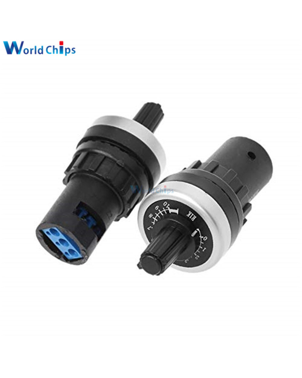 La42dwq-22 1K 2K 5K 10K 20K 50K Ohm 22Mm Diameter Pots Rotary Potentiometer Converter Governor Inverter Resistance Spee front-4