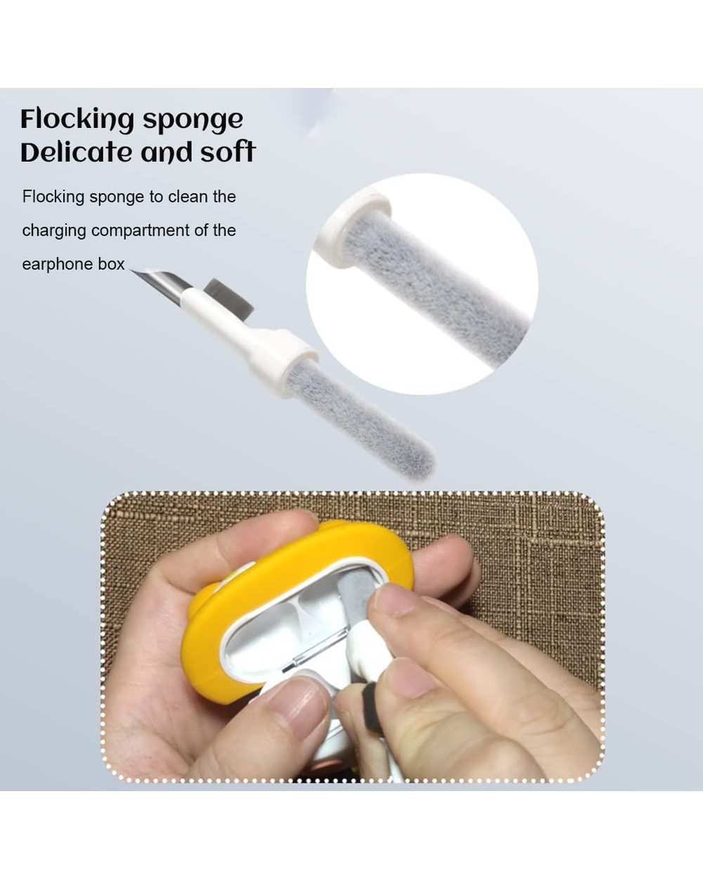 Airpods Cleaner Kit, Earbuds Cleaning Pen, Bluetooth Headphone Cleaning
