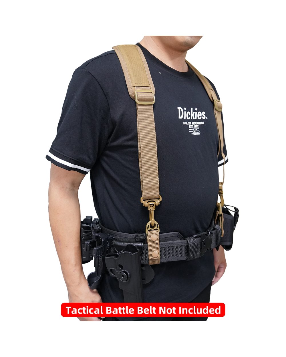 Melo Tough Tactical Harness Tactical Suspenders 1.5 Inch Police Suspenders For Duty Belt front-4