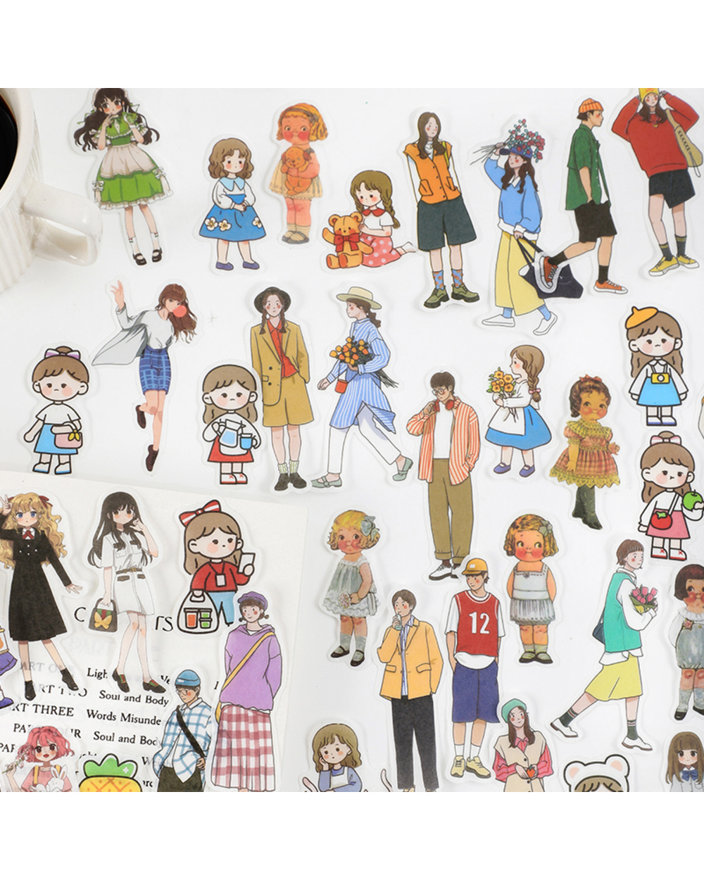 40 Pcs/Pack Cute Cartoon Girl Decorative Sticker Scrapbooking Diy Label Diary Stationery Album Journal Fashion Boy Stick front-0