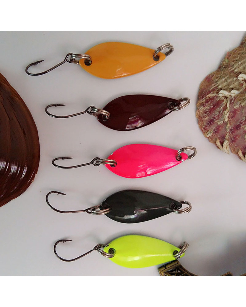 5Pcs/Lot Sequins Metal Cast Jig Spoon Single Hook 5Cm/3G Shore Casting Jigging Fish Sea Bass Fishing Lure Artificial Ba front-3
