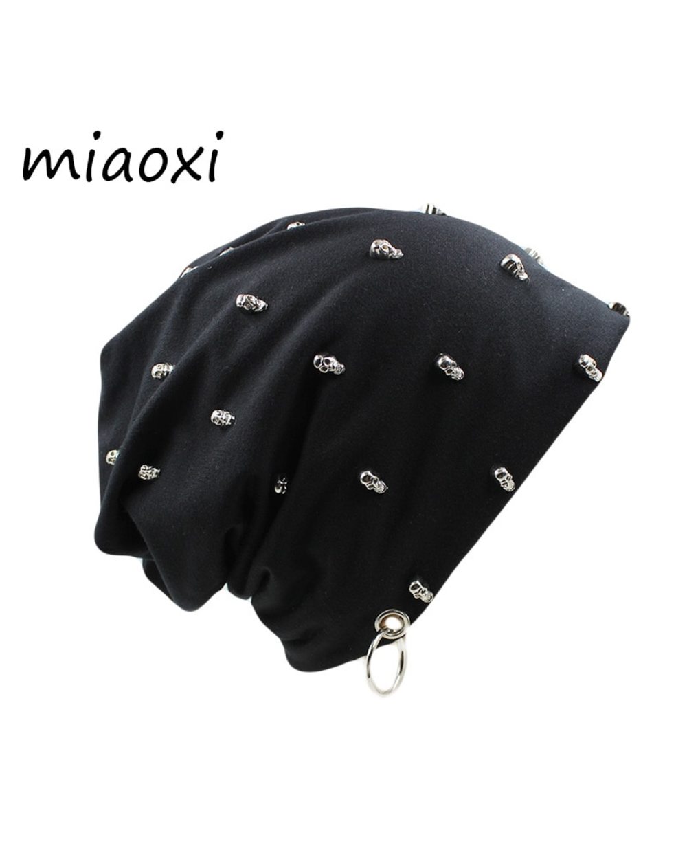 Miaoxi New Fashion Men Women Unisex Casual Hat With Skull Hoop Brand Caps Winter Warm Beanies Thick Adult Hip Hop Bonne front-0