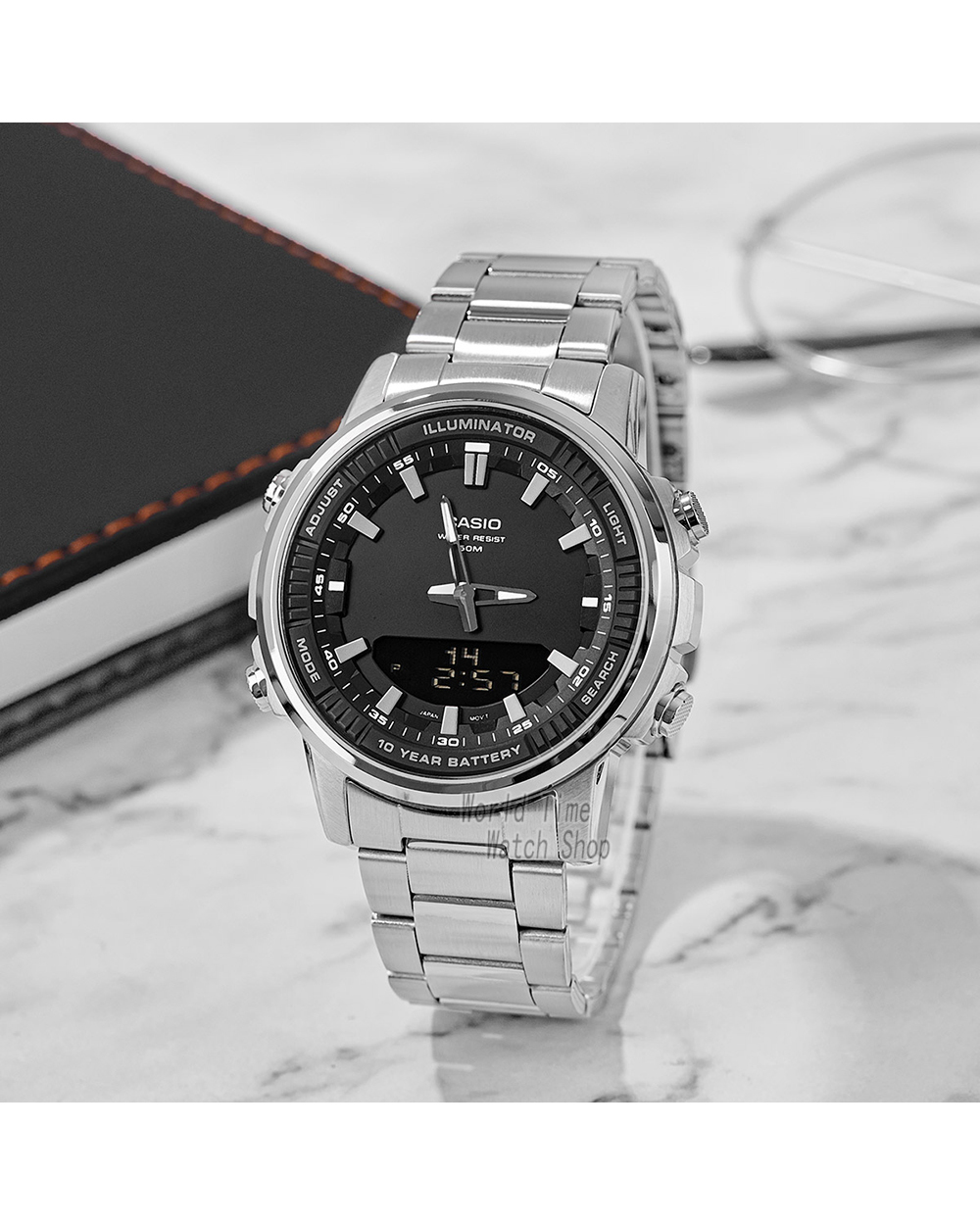 Casio watch wrist watch men top brand luxury set quartz watch 30 meters water resist men watch military Watch AMW880 front-0