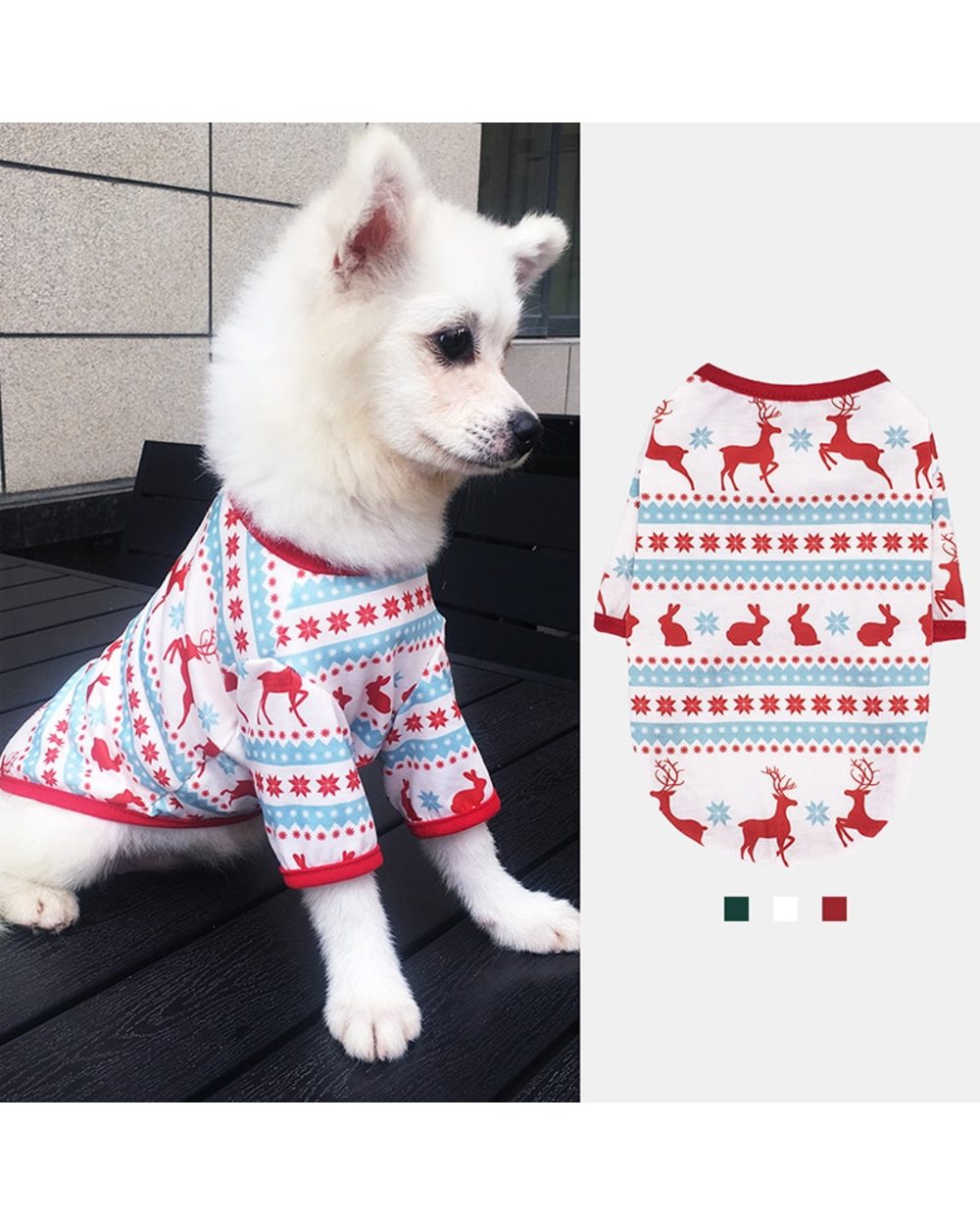 Christmas Dog Clothes Cotton Pet Clothing Hoodies For Small Dogs Cats Vest Puppy Dog Costume Chihuahua Yorkies Outfit front-2