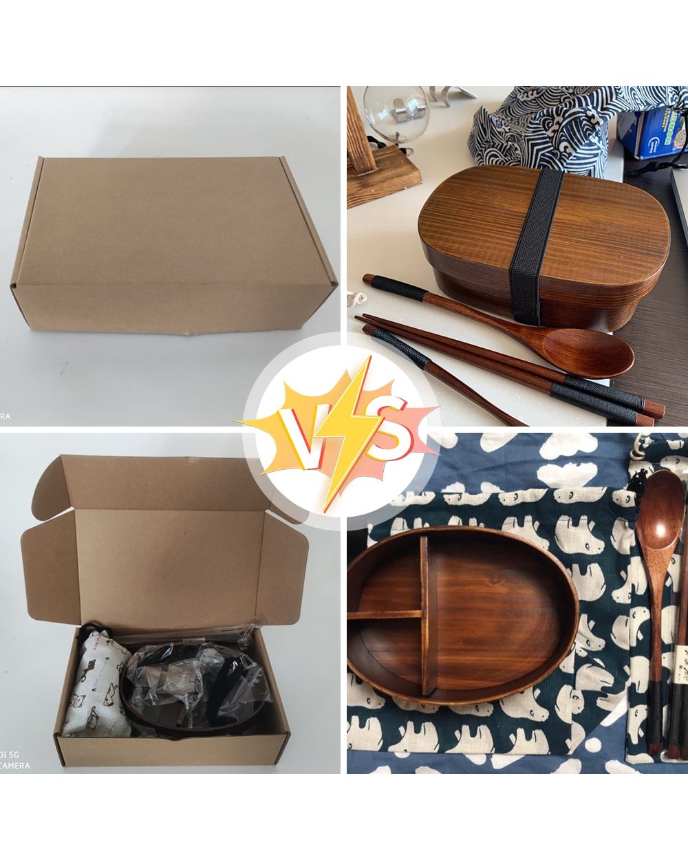 Wooden Japanese Bento Box front-4