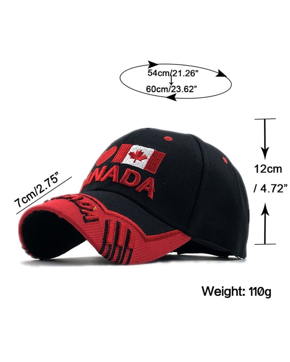 Gorras Brand Canada Flag Men Fishing Baseball Cap Of Canada Hat Mens Snapback Bone Adjustable Wonmen Baseball Hat Snapb front-1