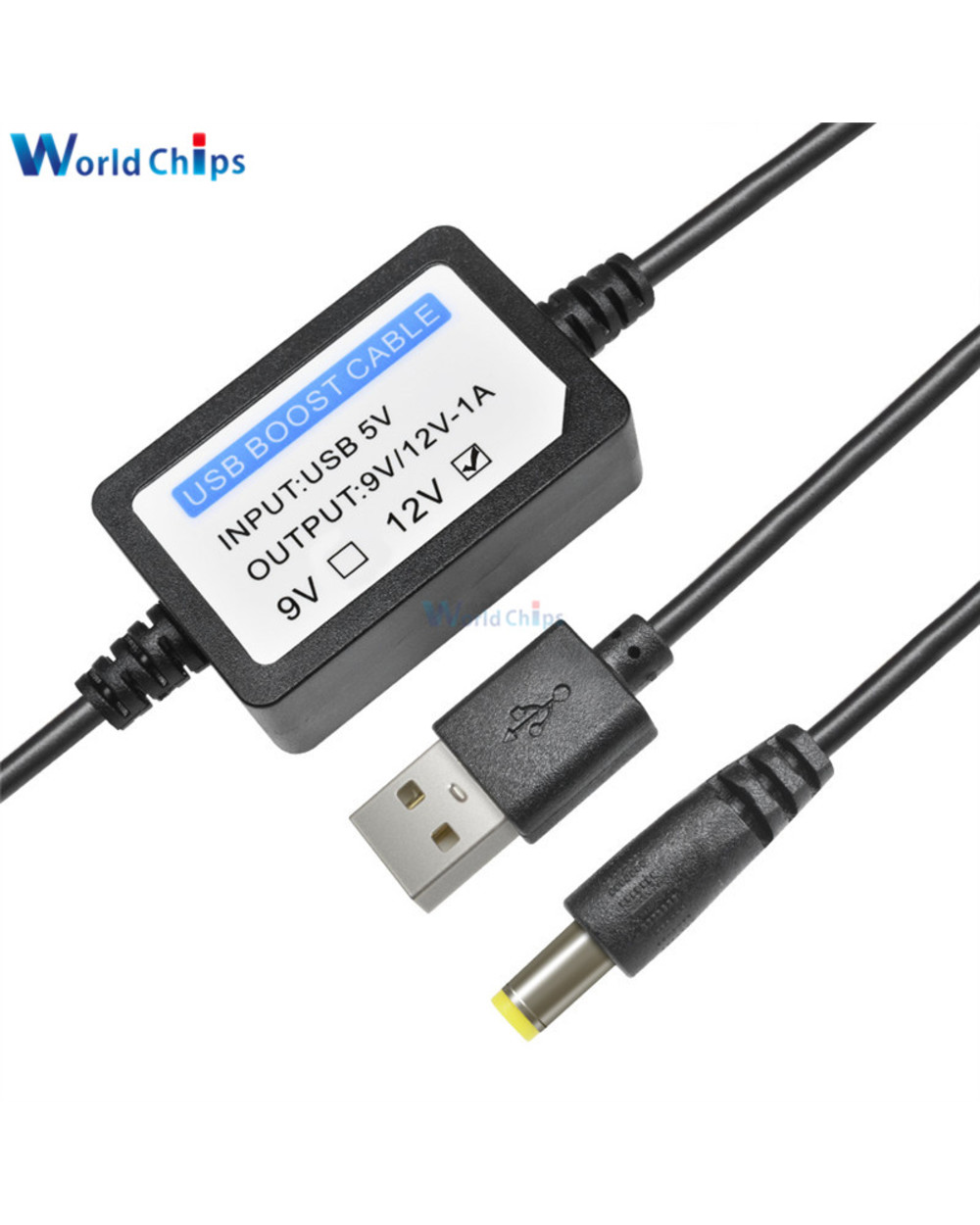 Usb Charge Power Boost Cable Dc 5V To 9V/12V 1A 2.1X5.5Mm Step Up Converter Adapter Usb Cable With Boost Component front-1