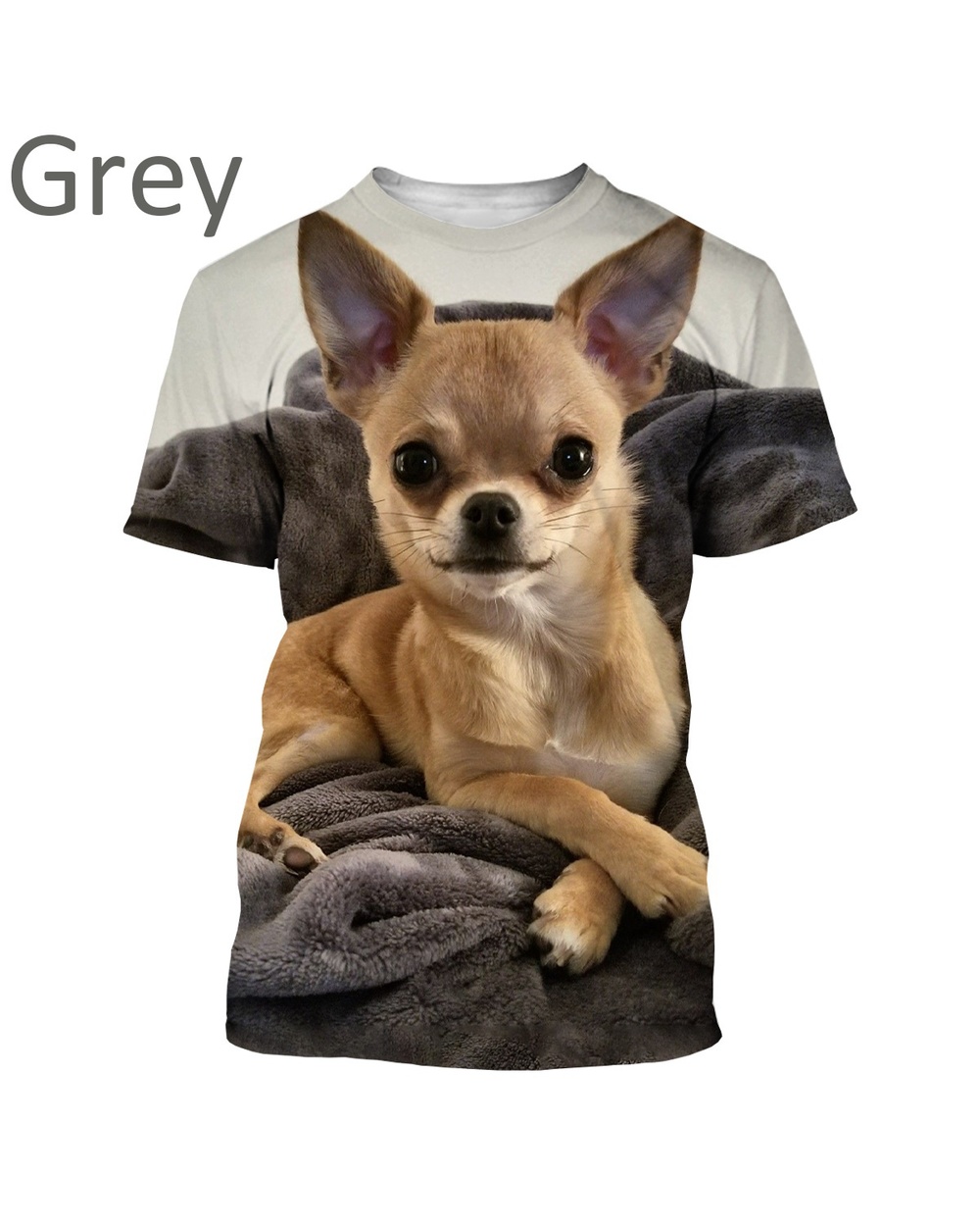 Fashion Animal Dog 3D Printing T-shirt Funny Chihuahua Dogs Casual T Shirt Cool Short Sleeve Tees front-3