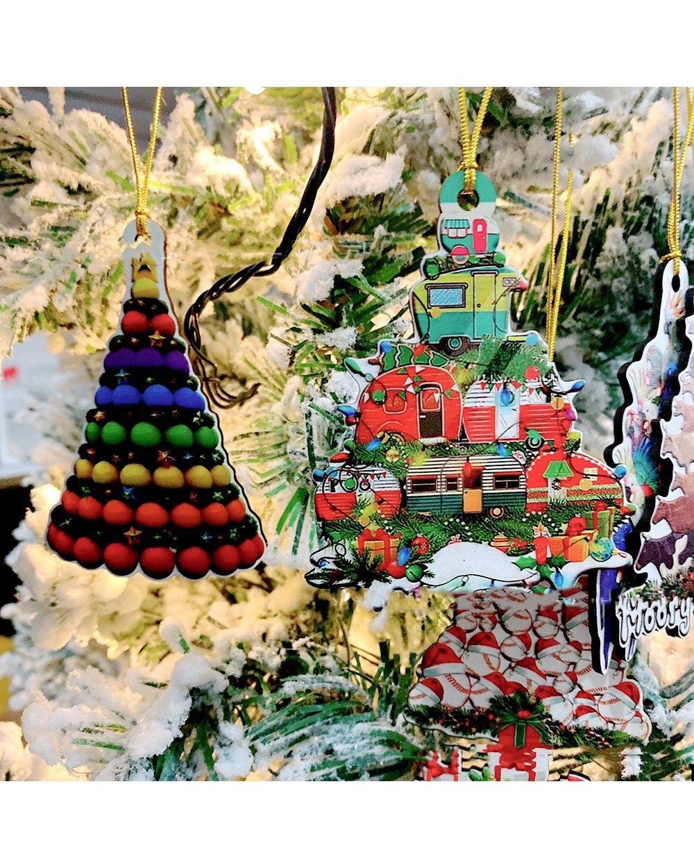 Christmas Wooden Pendants Xmas Tree Hanging Ornaments Merry Christmas Decor for Home 2022 Wood Crafts For Decorations front-1