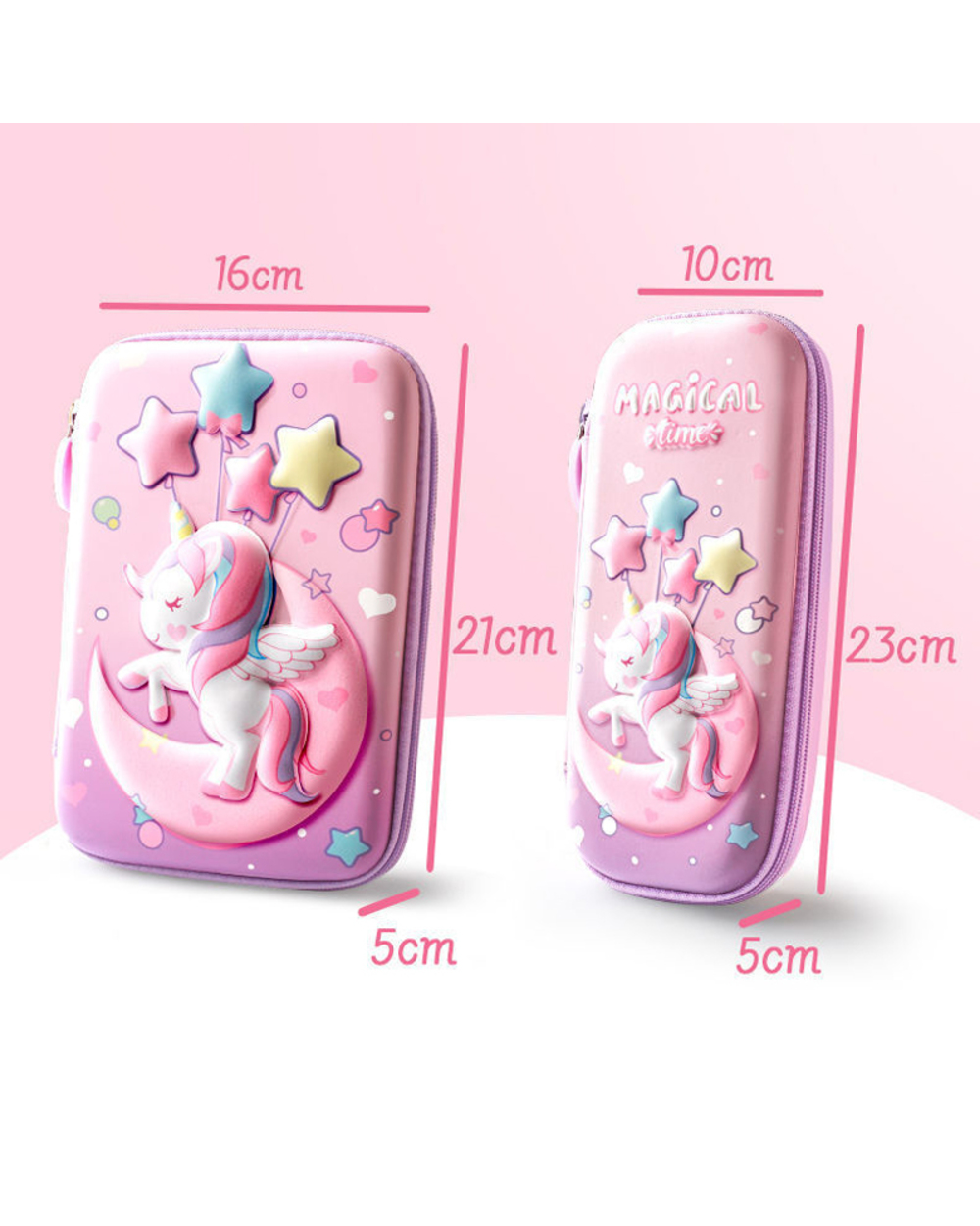 Creative 3D High Capacity Pencil Case Cute Storage Pen Box For Student Cartoon Unicorn Pen Bag Stationery Pouch School front-5