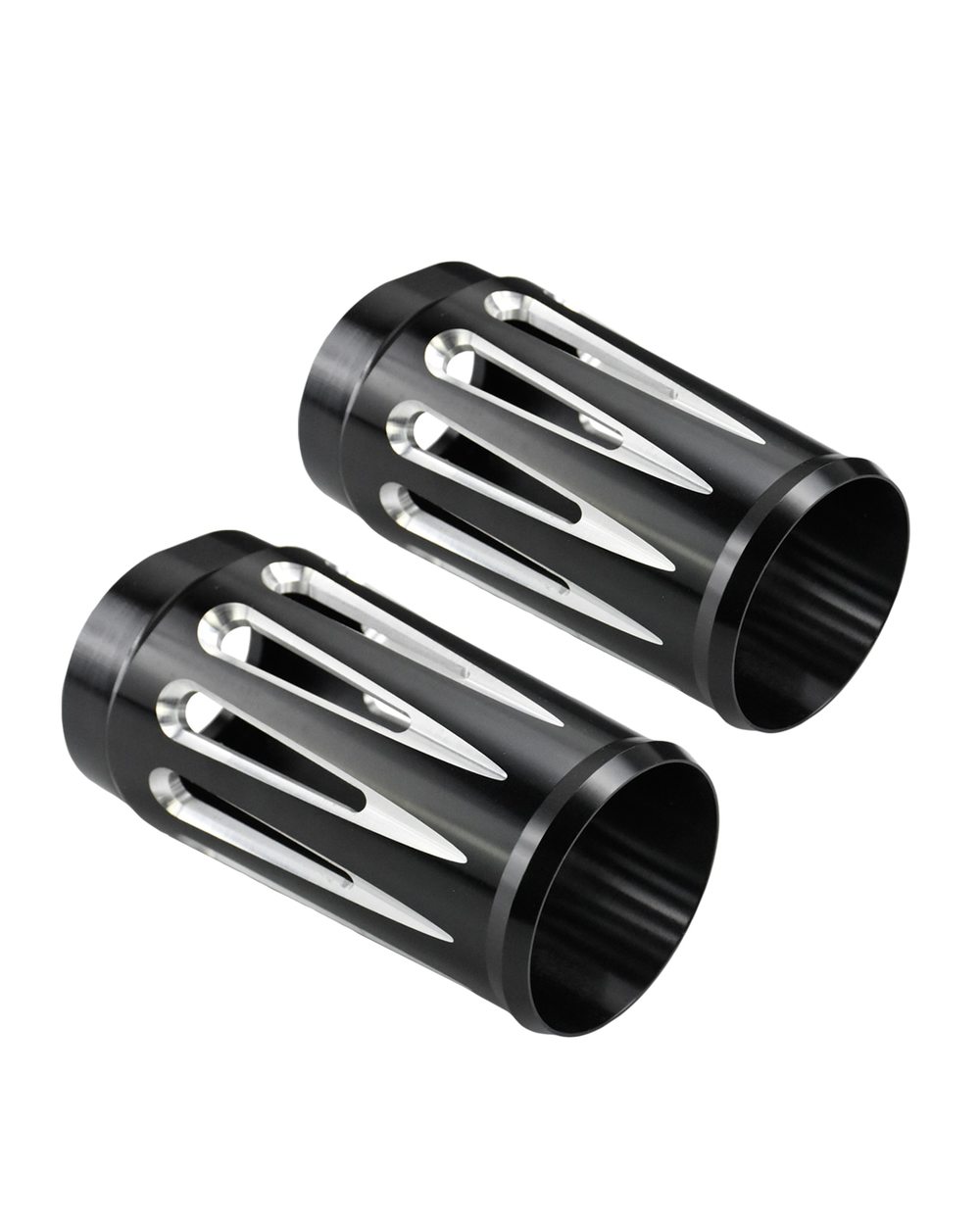 Motorcycle Front Fork Boot Slider Covers Black For Harley Touring Road King Electra Street Glide 1980-2012 2013 front-3