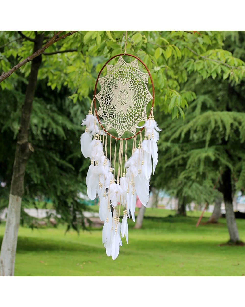 Rustic Dream Catchers Handmade Indian Big Large Circle Living Bedroom Hanging Dreamcatcher Craft For Girls front-0