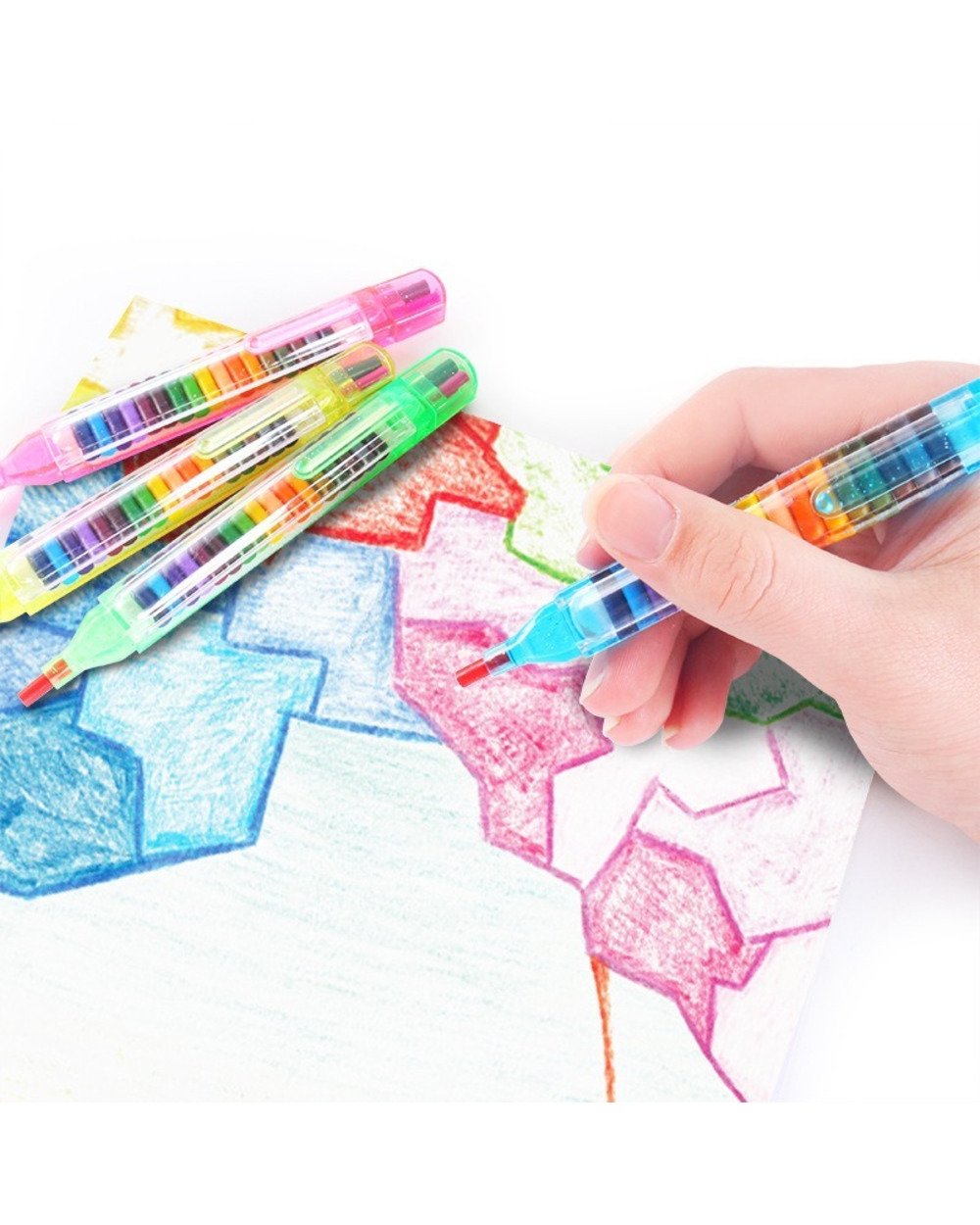 Funny 20 Colors Crayon Drawing Color Pencil Multicolor Art Writing Pen For Student Kids Gift School Stationery Supplies front-2