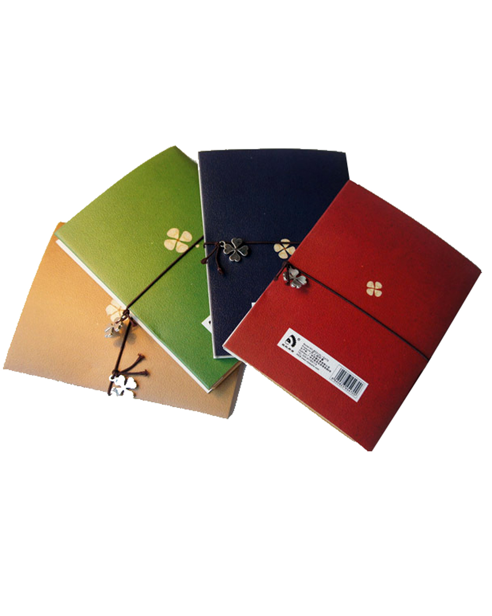 Lucky Clover Kraft Paper Rope Binding Note Book Blank Horizontal Note Memo Pad Student Message Pasted Notepad front-2