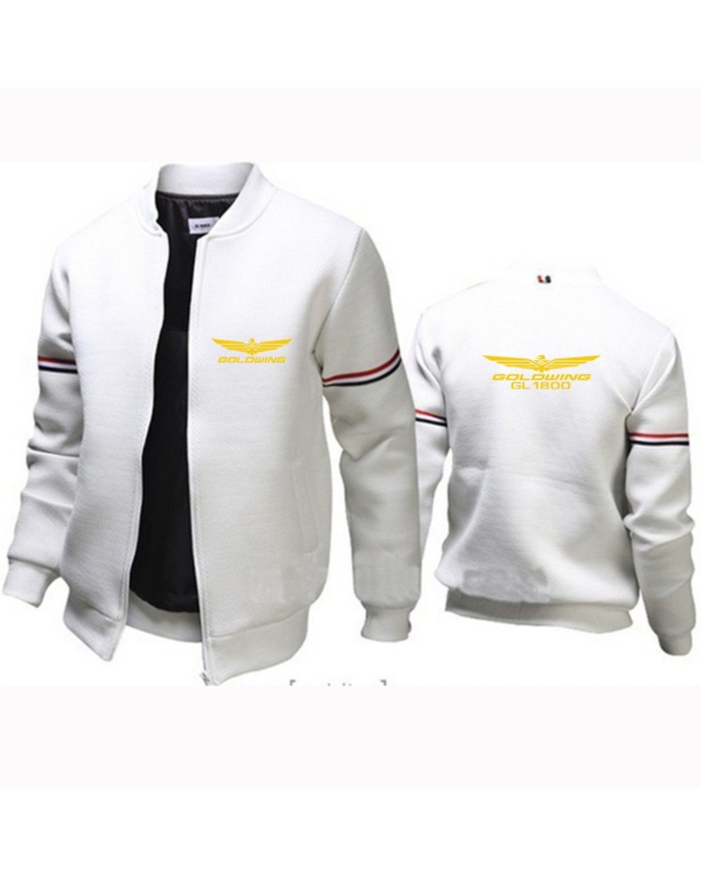 GL 1800 Spring Autumn Thin White Bomber Flight Rain Windbreaker Wwaterproof Air Force Baseball Jacket front-3