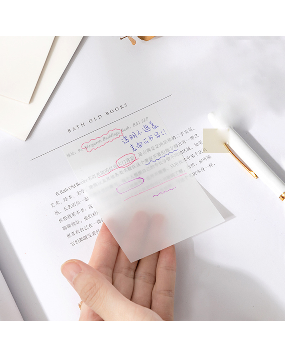Winzige Transparent Sticky Notes Notepad Memo Bookmark Sticker Note Paper School Office Supplies Stationery front-4