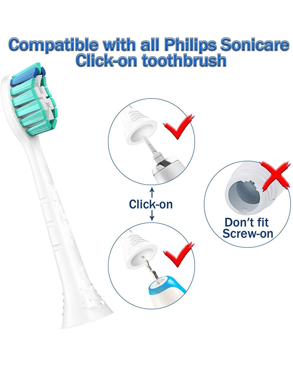 Replacement Toothbrush Heads For Philips Sonicare Hx Toothbrush Heads Diamond Clean Healthy White Easy Clean front-2