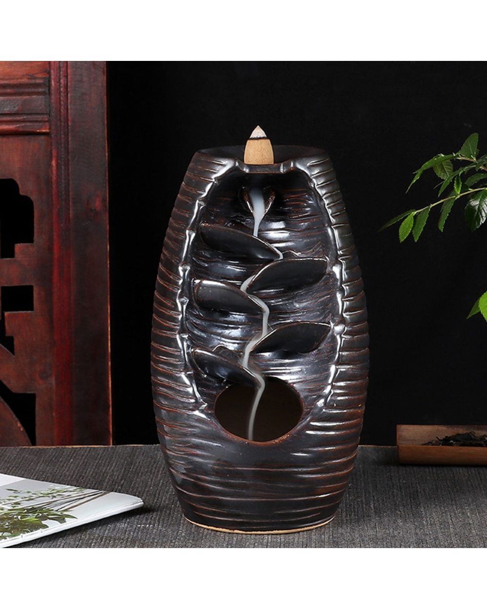 Smoke Mountain Backflow Incense Burner Waterfall front-3