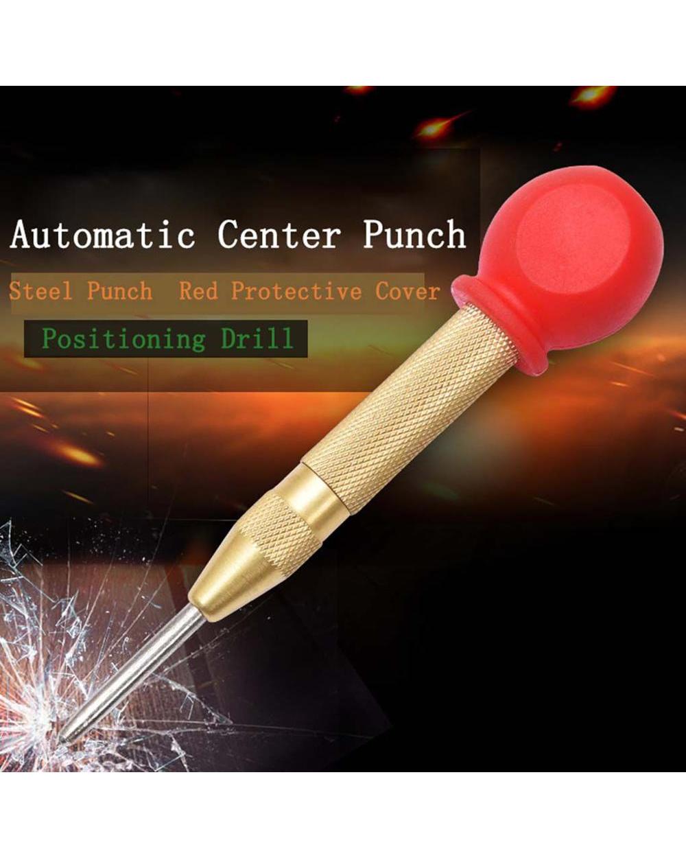 Automatic Center Pin Punch Spring Loaded Marking Starting Holes Tool