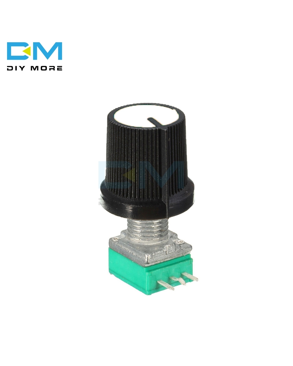 10Pcs 6Mm 3 Pin 3P Knurled Shaft Single Linear B Type 5K 10K B20k B50k B100k B500k Ohm Rotary Potentiometer Knob With C front-3