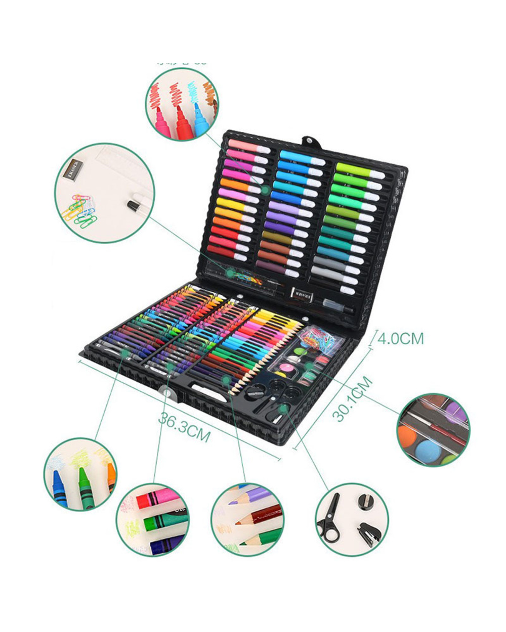 150 Pcs Kids Art Set Children Drawing Set Water Color Pen Crayon Oil Pastel Painting Drawing Tool Art Supplies Statione front-5