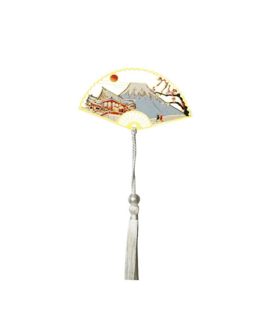 Metal Bookmark Chinese Style Folding Fan Paper Reading Bookmarks Creative Book Page Marker Stationery Supplies Color Bo front-4