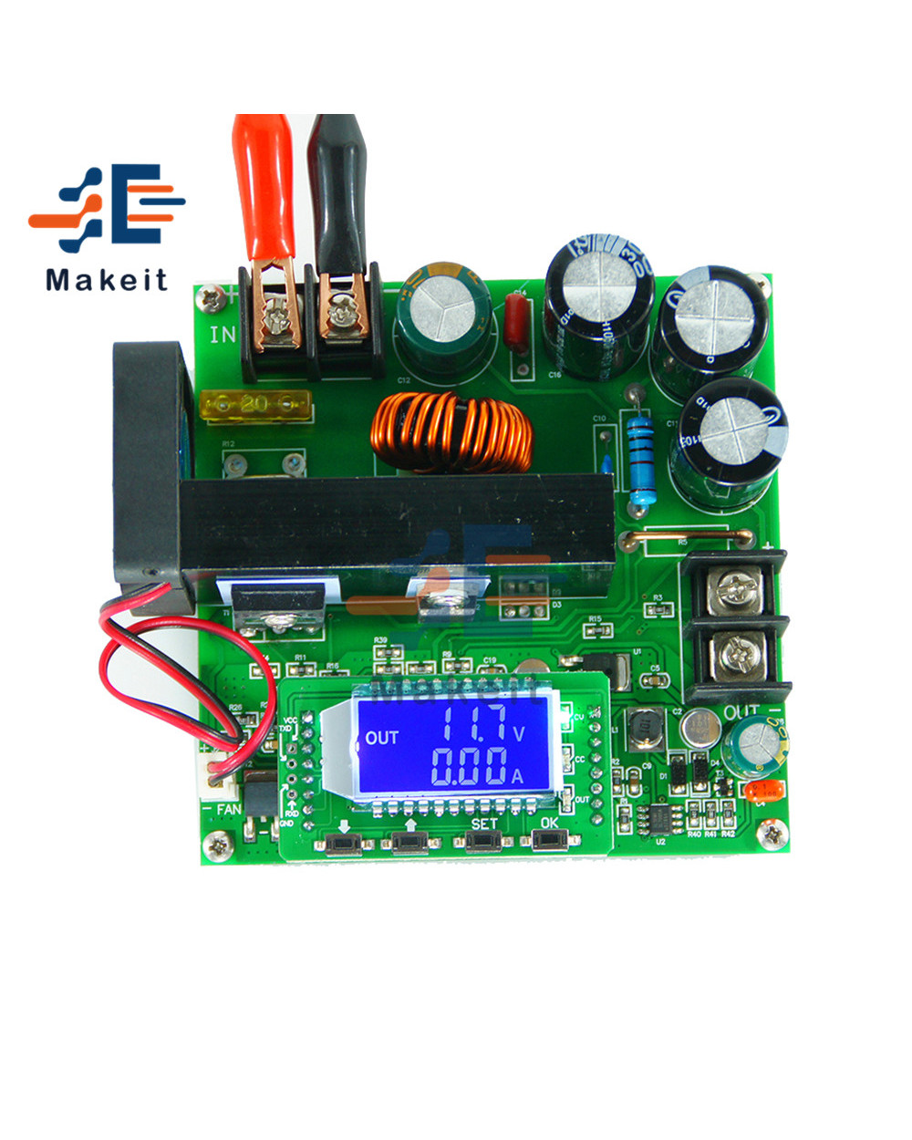 Bst900w Dc-Dc Boost Converter Lcd Display Step Up Power Supply Module 8-60V To 10-120V Voltage Transformer Module Regul front-1