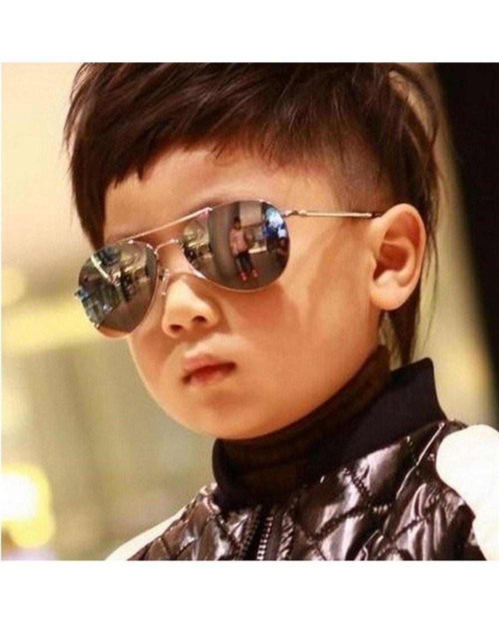 2019 Sunglasses New Fashion Baby Kids Boy Girl Pilot Sunglasses Metal Frame Goggles Glasses For Kids Children front-1