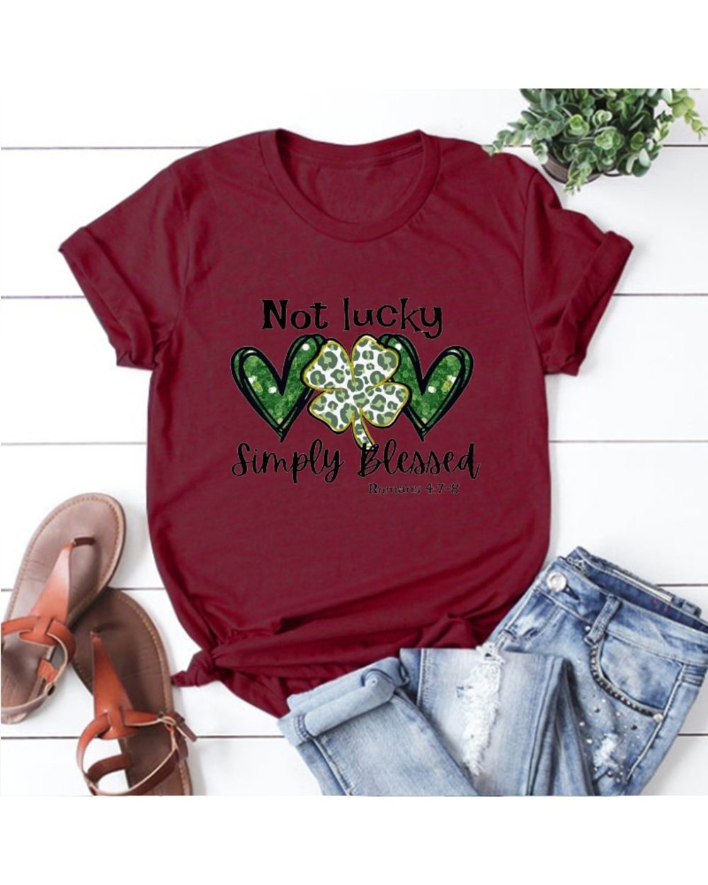 Not Lucky Just Blessed St Patrick’s Day Shirt front-2