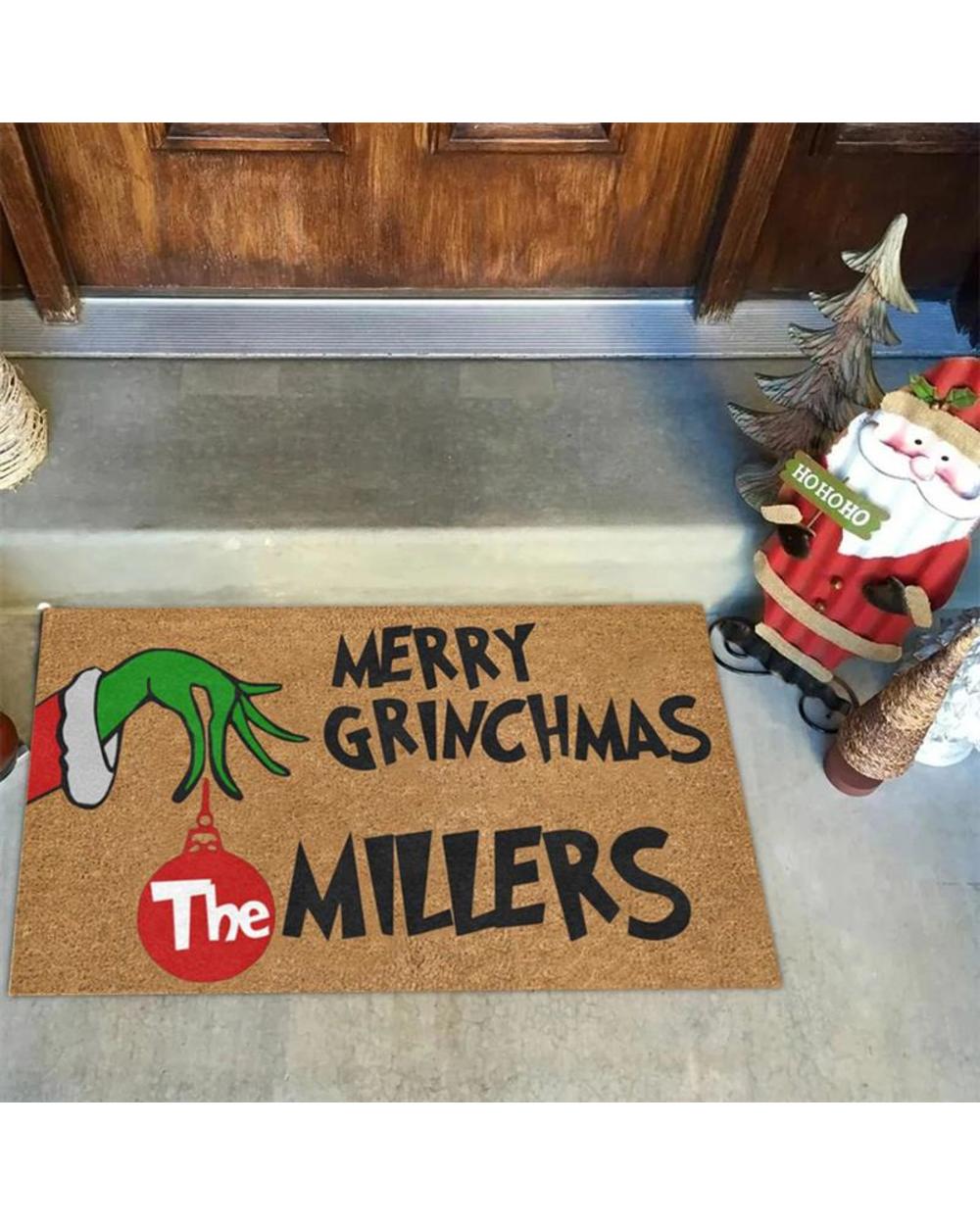 Christmas Doormat Rubber Entrance Rug Small Front Door Dust Removal Carpet Anti-Slip Wear-Resistant Door Mat Xmas Decor front-2
