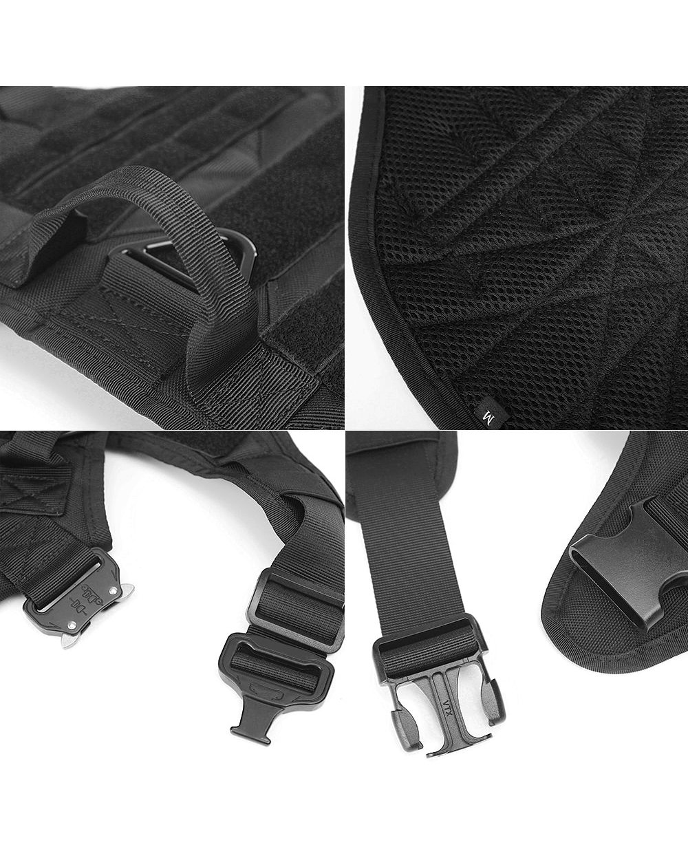 Dog Harness And Leash Set- Metal Buckle Big Dog Vest front-3