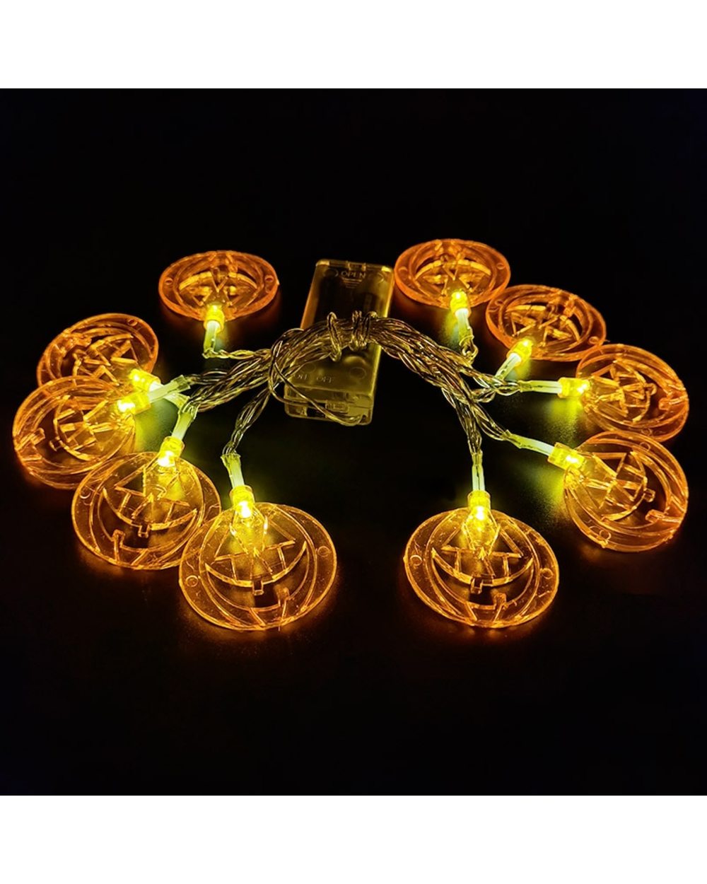 150cm 10LED Halloween LED String Lights Portable Pumpkin Ghost Skeletons Lights for Home Bar Halloween Party Decor front-3