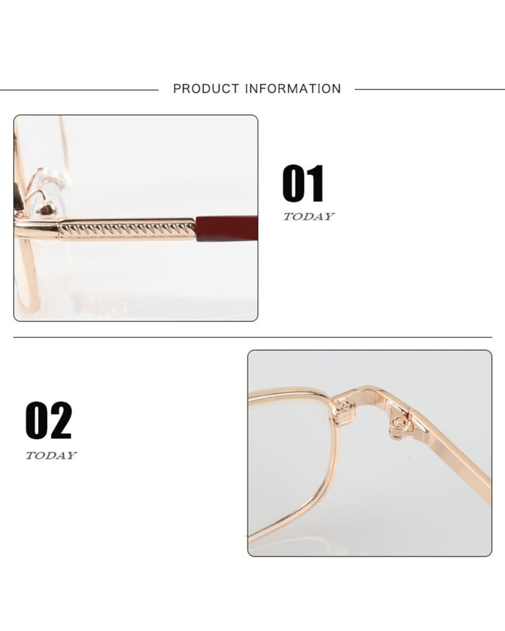 Ahora Men Glass Lens Metal Reading Presbyopia Glasses Anti-Fatigue With 0 +0.5 0.75 1.0 1.25 1.5 1.75 2.0 2.5 2.75 3.0 front-4