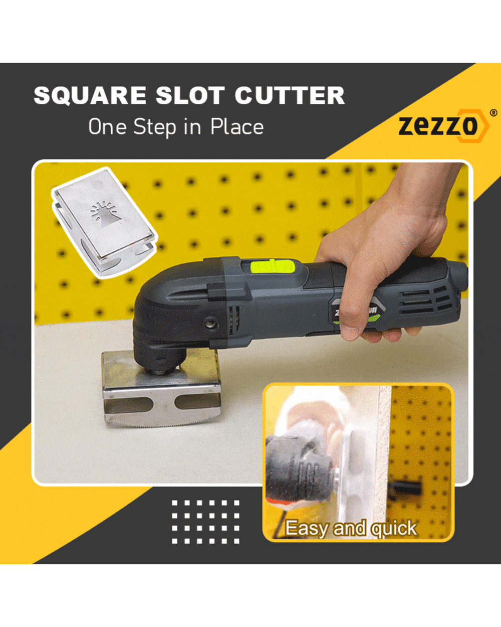 Square Slot Cutter Slotter Tool High Compatibility Electric Drill Accessories Woodworking Slotting Cutter Dropshipping front-0