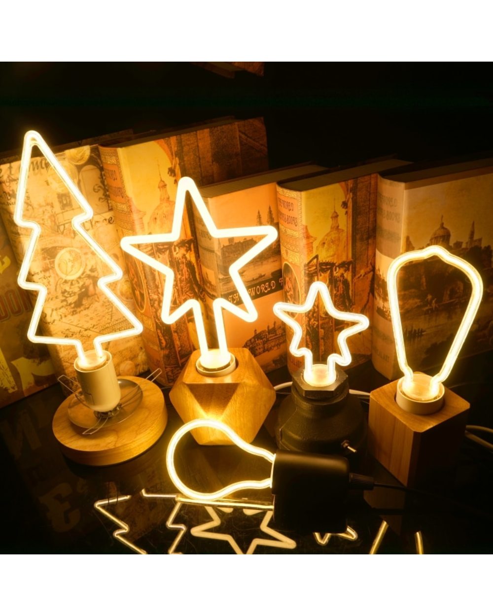 Retro LED Vintage Soft Filament Bulb Holiday Night Light Christmas front-4