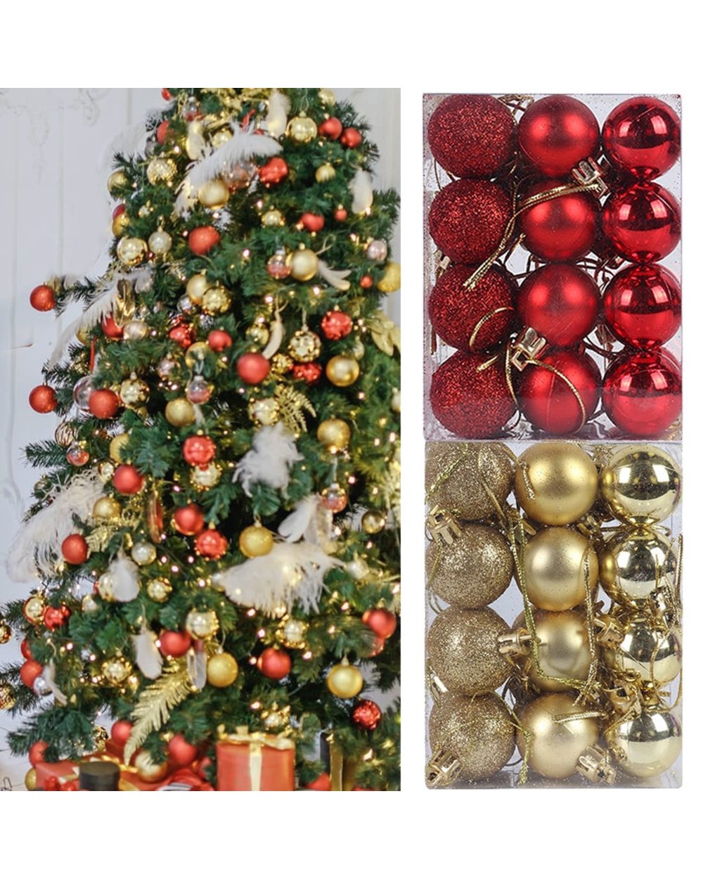 Assorted Color Christmas Balls Christmas Tree Ornaments Balls xmas decorations Hanging Tree Pendants New Year 2021 front-5