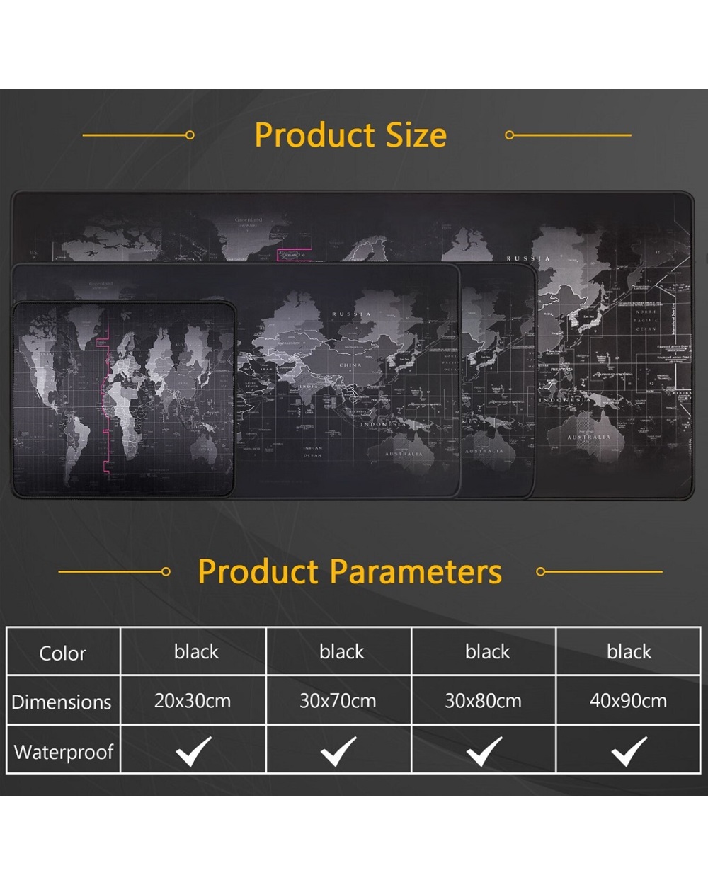 Gaming Mouse Pad Xl Large Gamer Mousepad Desk Pad Surface For Computer Mouse Mat Carpet Ped Mause Keyboard Pad Xxl Tabl front-1