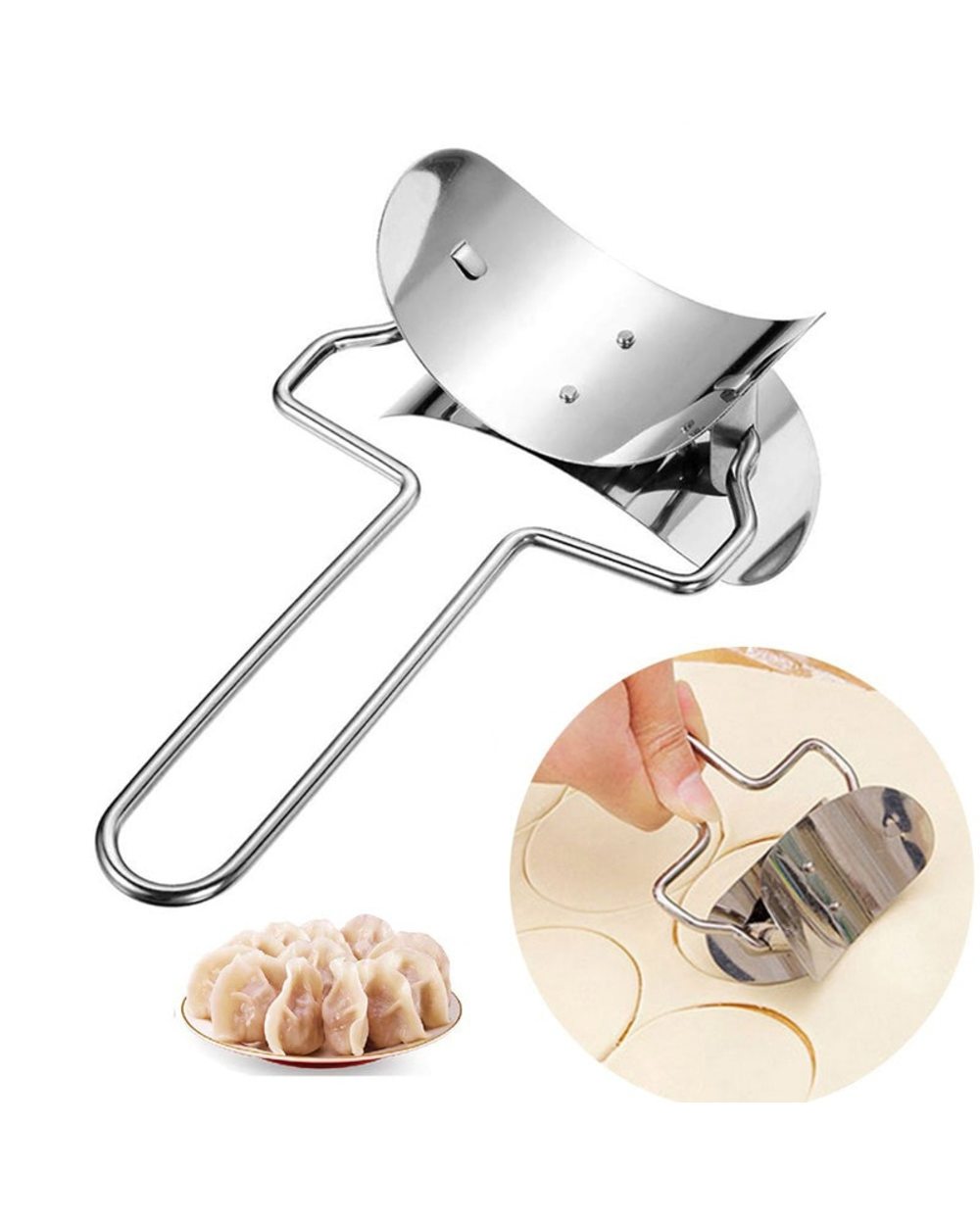 Large Dumpling Dough Circle Roller Machine Cutter front-0