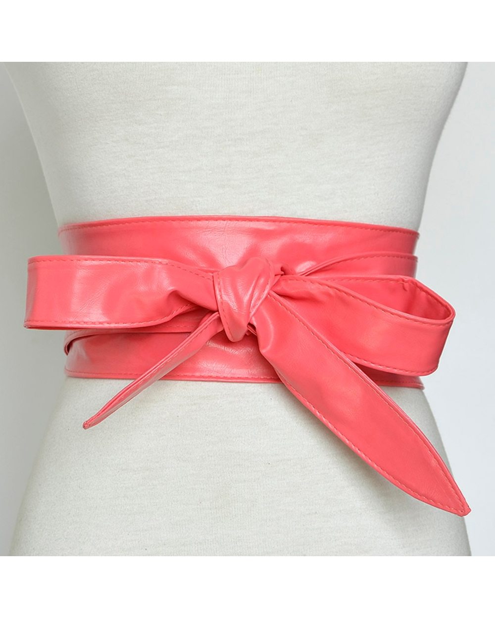 Zly 2021 Women Lace Up Belt New Bowknot Belts Longer Wide Bind Waistband Ties Bow Ladies Dress Decoration Fashion Pu Me front-4