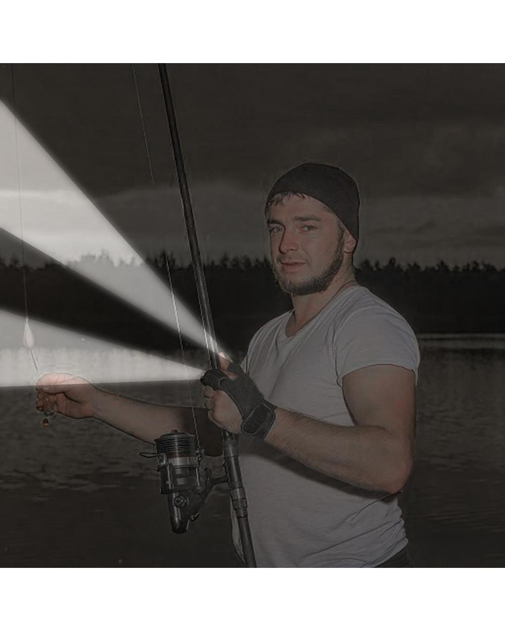 Outdoor Flashlight Luminous Fishing Gloves Half-Finger With Lighted Gloves Night Running And Riding Fingerless Gloves front-5