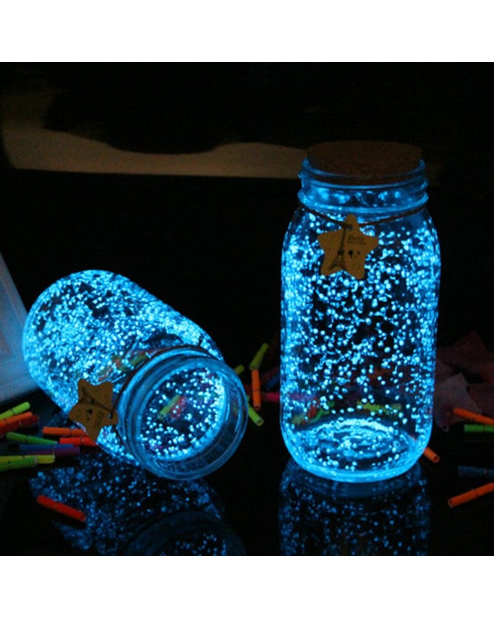 10g Party DIY Fluorescent Super luminous Particles Glow Pigment Bright Gravel Noctilucent Sand Glowing in the Dark Sand front-0