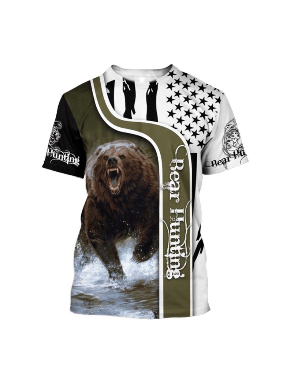 Animal bear 3D Printed T-shirt Fashion Short Sleeve Shirt Summer Streetwear Unisex T-shirt Tops VG06 front-1