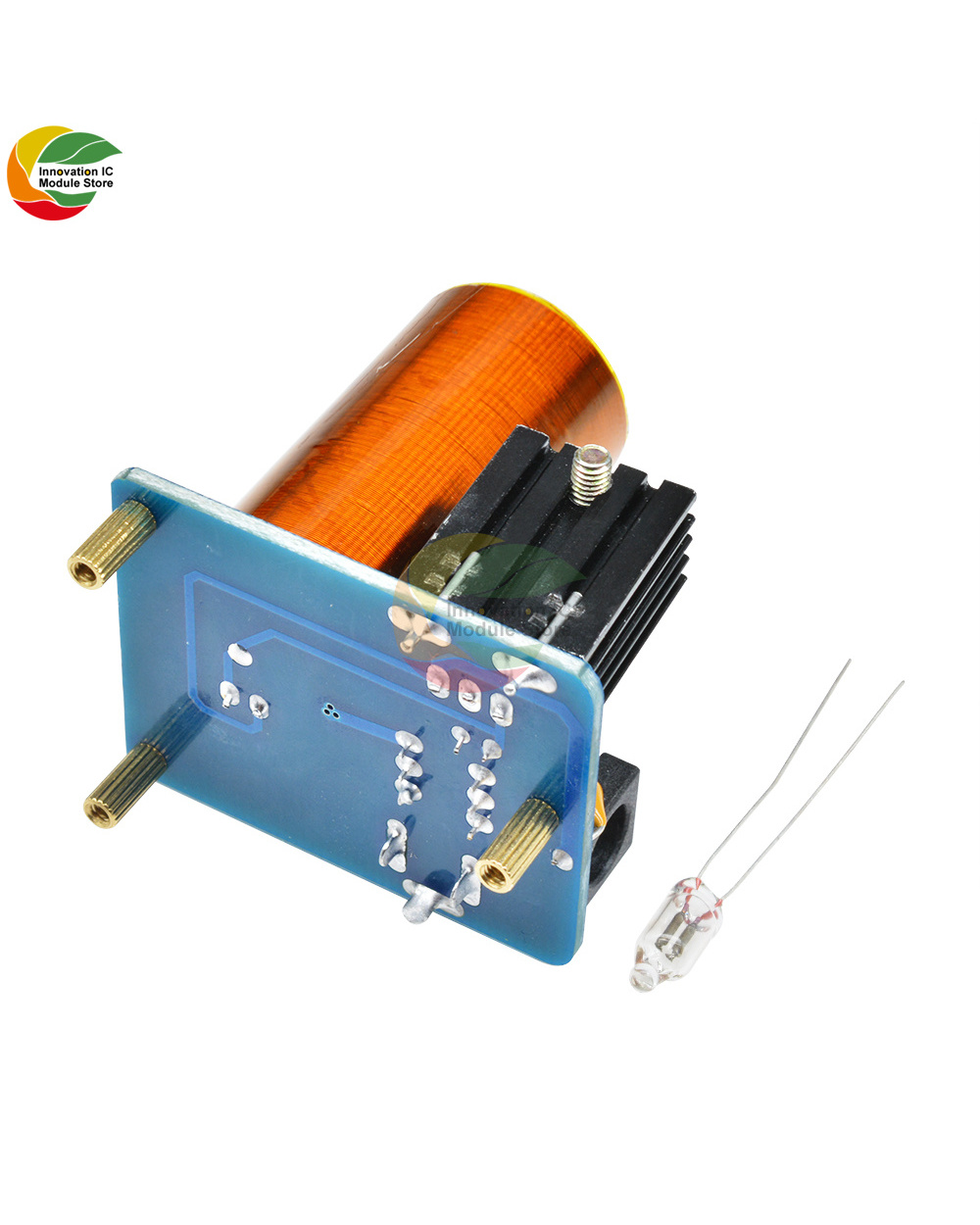 Bd243 Mini Tesla Coil Kit Magic Props Diy Parts Empty Lights Technology Diy Electronics Bd243c Diy Mini Tesla Coil Modu front-3