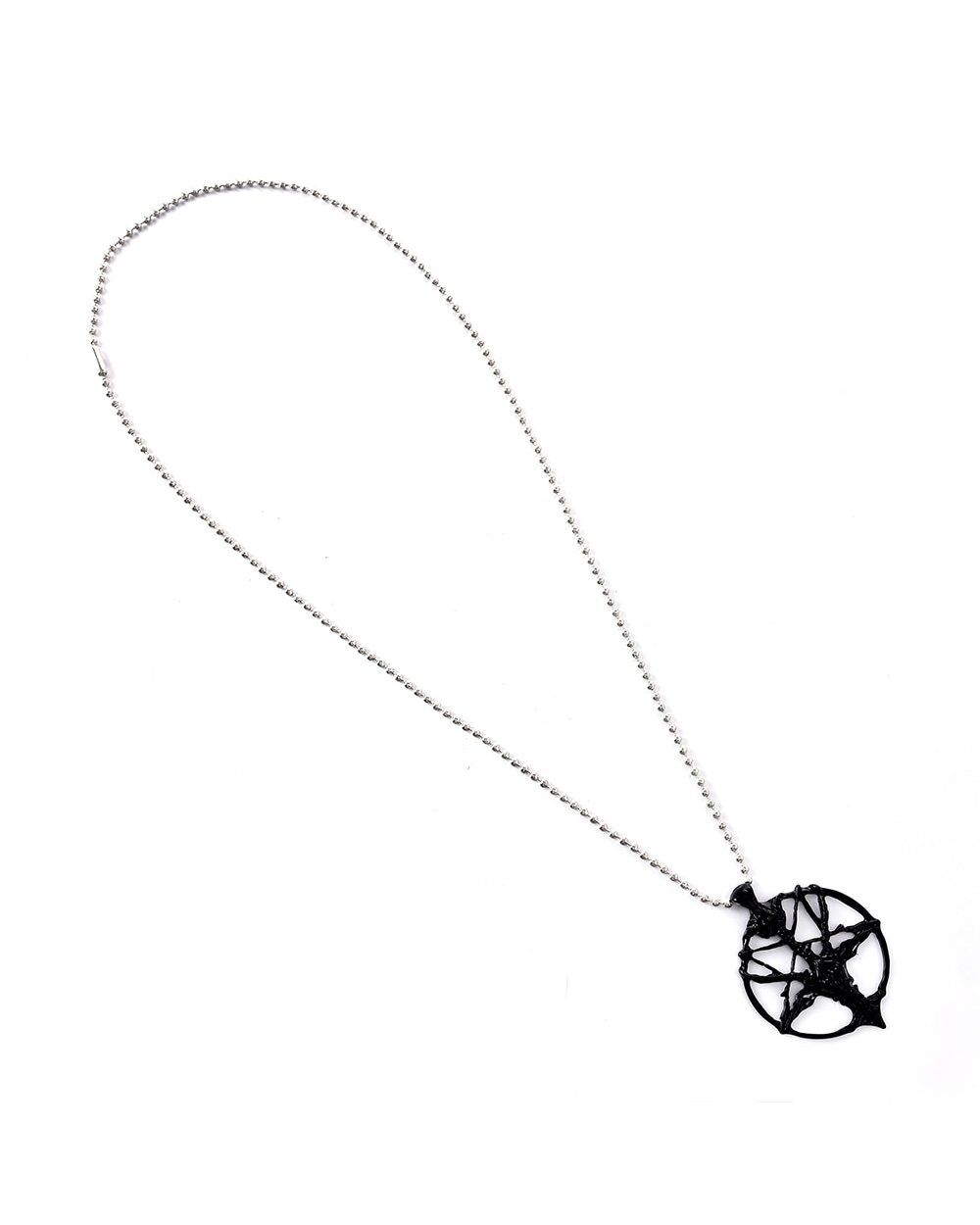 Fashion Vintage Women Men Pentagram Pan God Skull Goat Head Pendant Chain Necklace Jewelry front-1