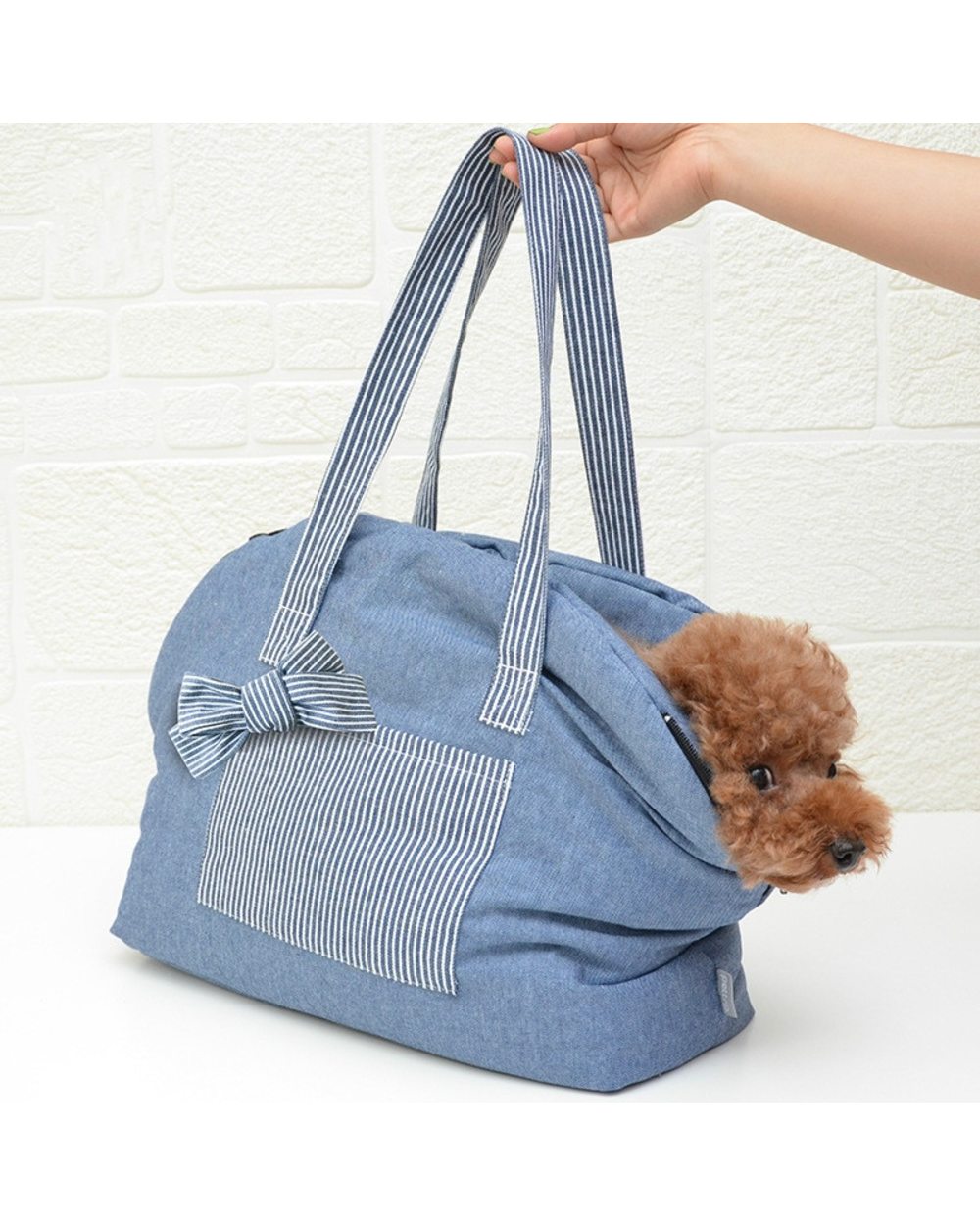 Pet Carrier Bag Pomeranian Pug Chihuahua Puppy Cat Yorkie Discreet Tote front-2