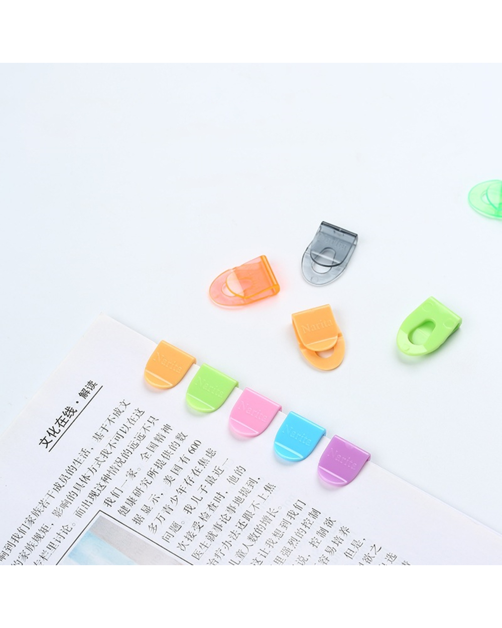 10/20Pcs Mini Paper Clips Set Candy Color Transparent Metal Bookmark For File Index Page Holder Clamp Memo Office Schoo front-5