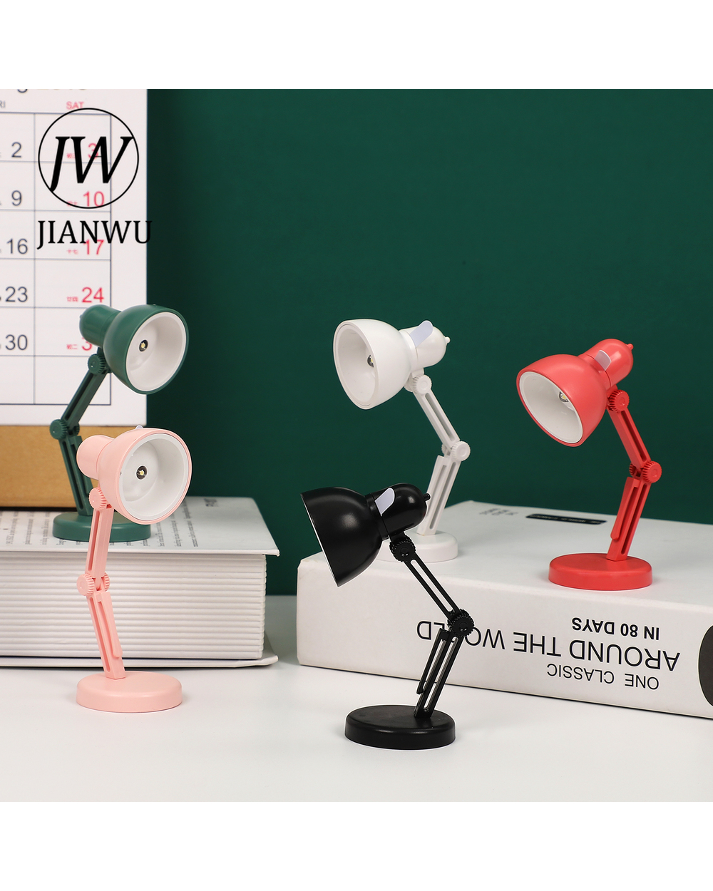 Jianwu Cute Mini Led Table Lamp Removable Portable Reading Auxiliary Desk Lamp Bookmark Tools Kawaii Stationery School front-1