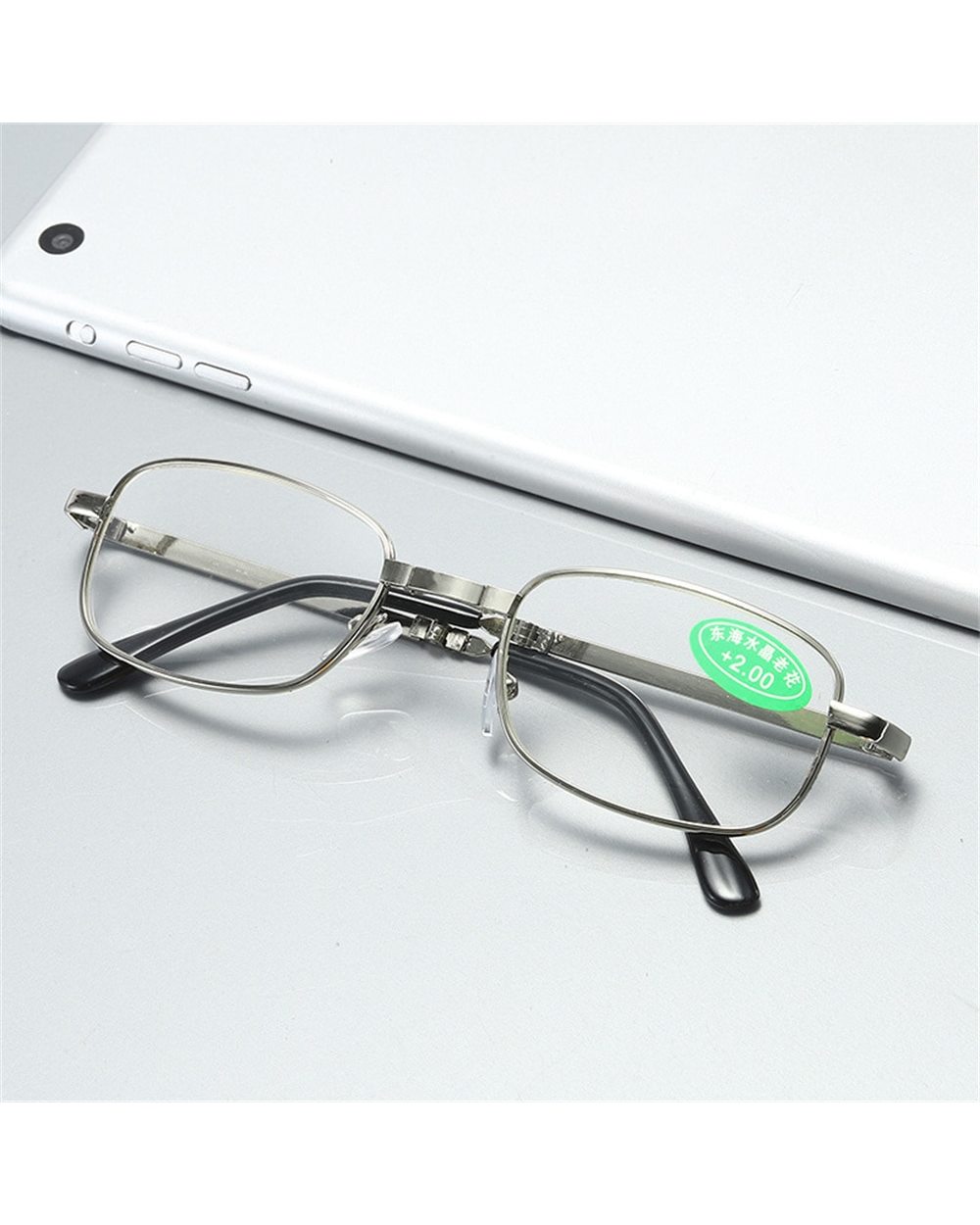Foldable Reading Glasses Folding Presbyopia Men Women Metal Retro Computer Reading Glasses With Case 1.0 1.5 2.0 2.5 3. front-3