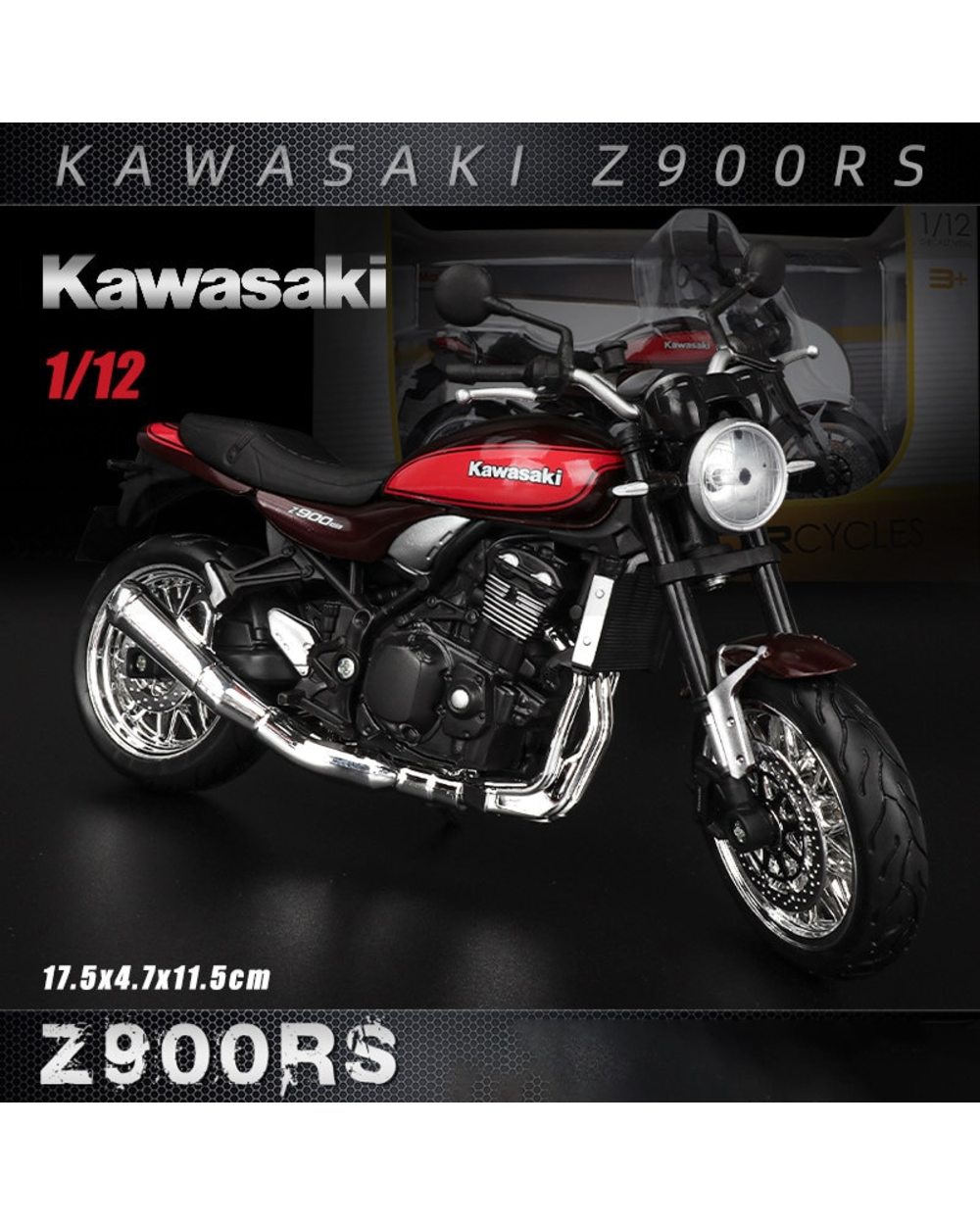 1:12 Diecast Motorcycle Model Toy i Z900RS Replica gift birthday gift christmas gift Collection front-5