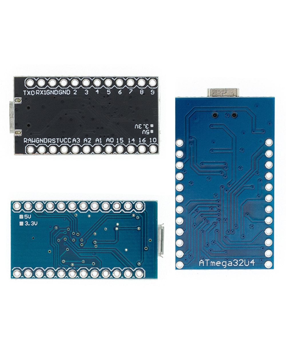 Micro/Mini/Type-C Usb Atmega32u4 Module 5V 16Mhz Board For Arduino Atmega32u4-Au/Mu Controller Pro-Micro Replace Pro Mi front-1